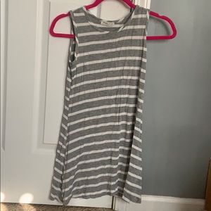 grey striped girls XL sleeveless dress